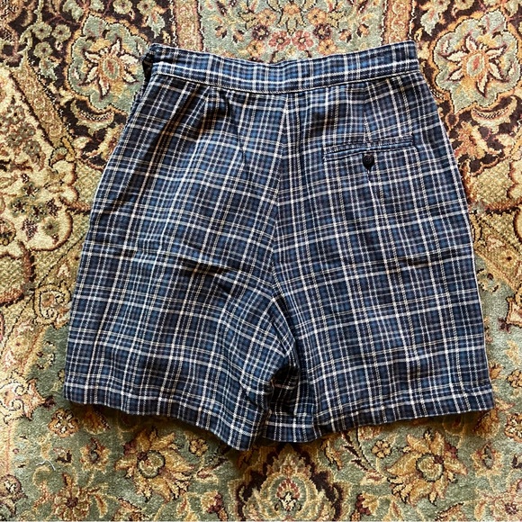 Vintage Izod Women's Navy Plaid Skort - Picture 3 of 4